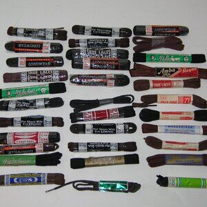 LOT of 33 Vintage Shoe Laces,  Assorted Brands & Sizes "All NEW" Dress, Work etc